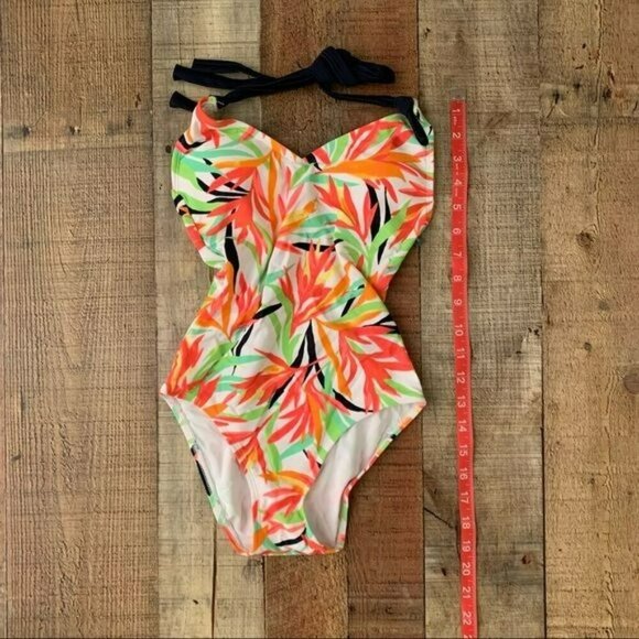 American eagle aerie one piece neon floral padded swimsuit - XS - Picture 3 of 6
